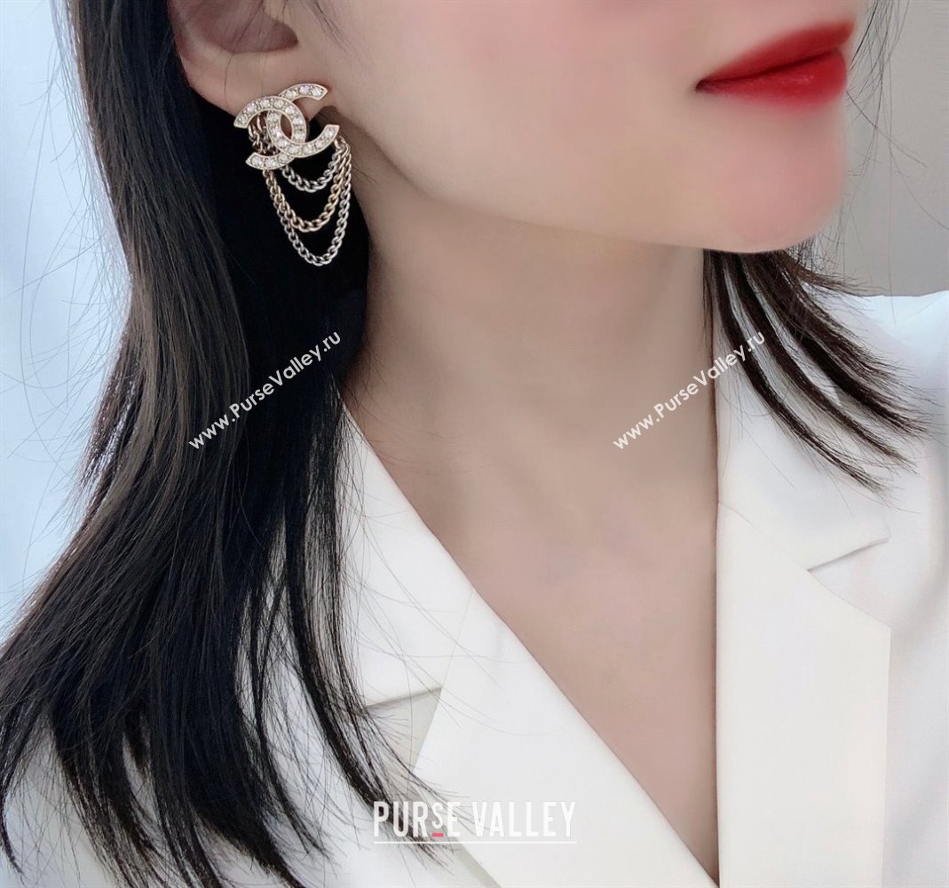 Chanel CC Tassel Earrings AB7062 Silver/Gold 2021 100858 (YF-21100898)