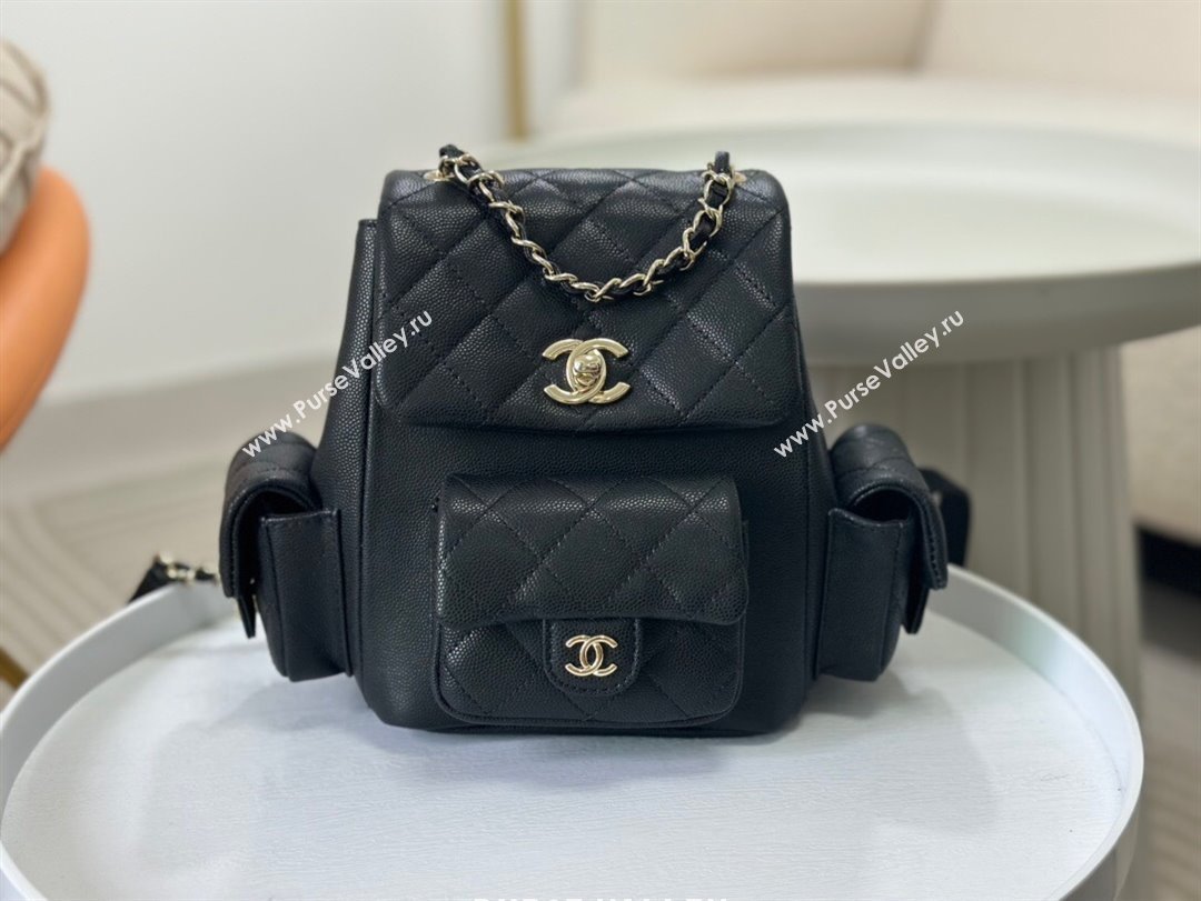 Chanel Grained Shiny Calfskin Small Backpack Bag AS4399 Black 2023 Top (SM-23112816)