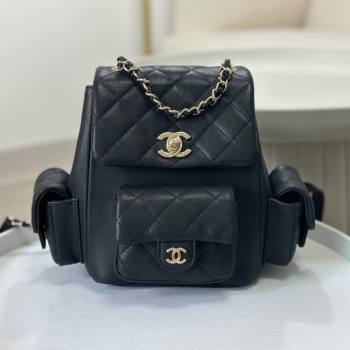 Chanel Grained Shiny Calfskin Small Backpack Bag AS4399 Black 2023 Top (SM-23112816)