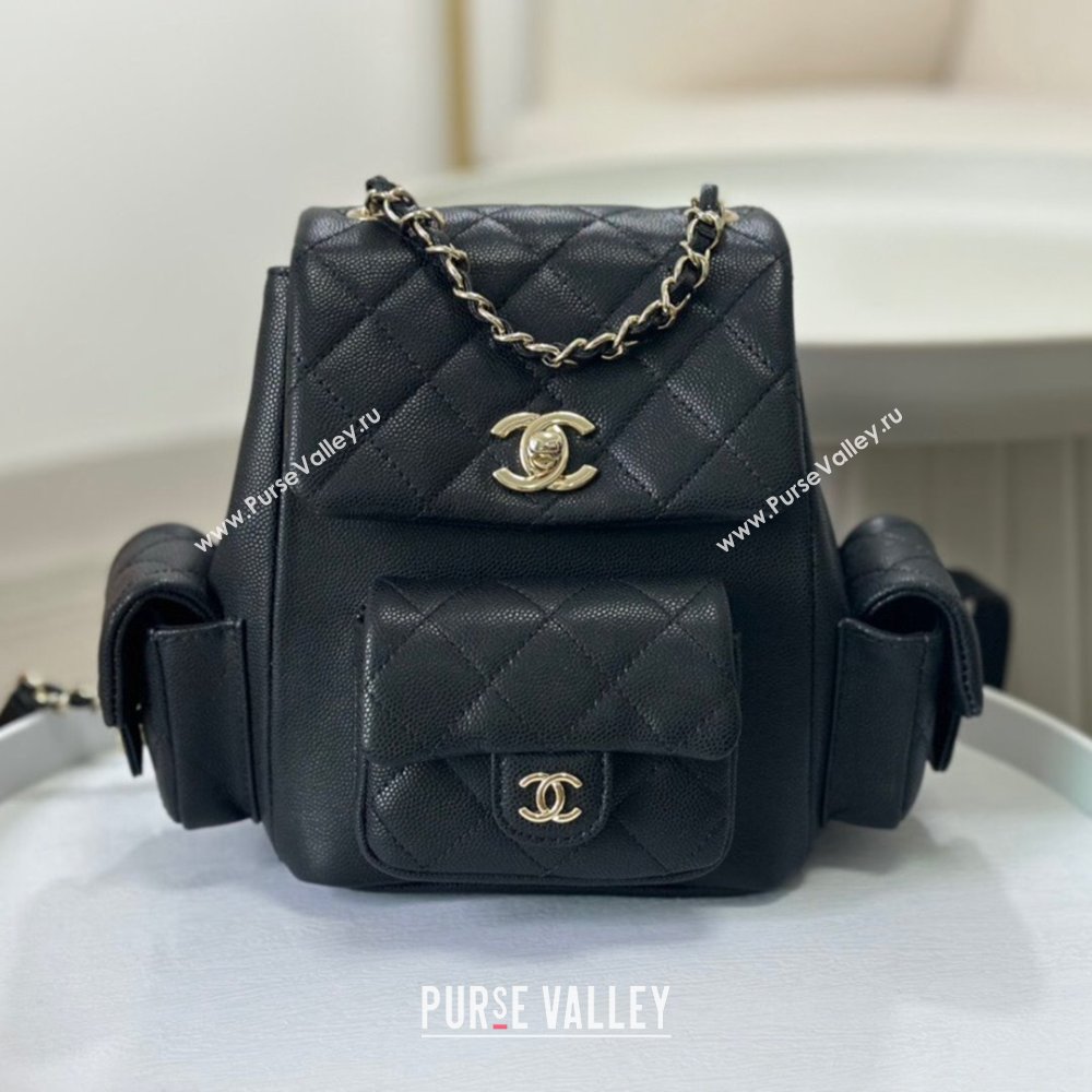 Chanel Grained Shiny Calfskin Small Backpack Bag AS4399 Black 2023 Top (SM-23112816)