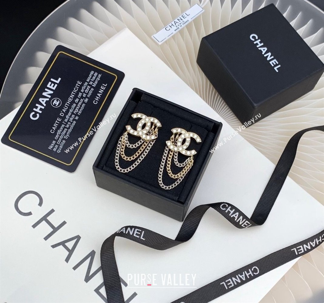 Chanel CC Tassel Earrings AB7062 Silver/Gold 2021 100858 (YF-21100898)