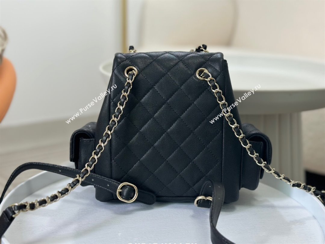 Chanel Grained Shiny Calfskin Small Backpack Bag AS4399 Black 2023 Top (SM-23112816)