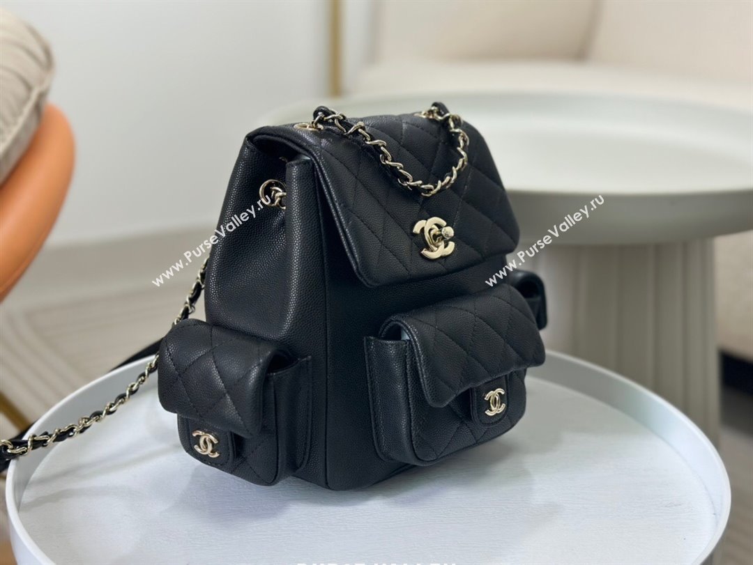 Chanel Grained Shiny Calfskin Small Backpack Bag AS4399 Black 2023 Top (SM-23112816)