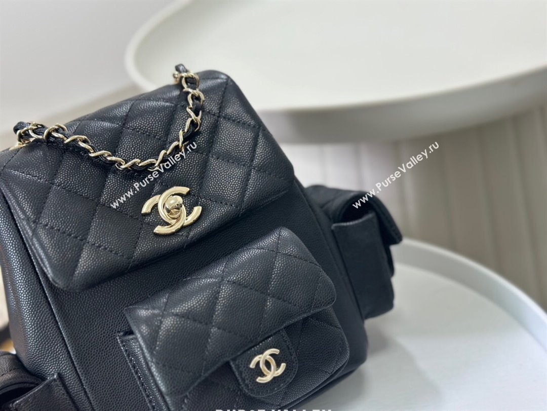 Chanel Grained Shiny Calfskin Small Backpack Bag AS4399 Black 2023 Top (SM-23112816)