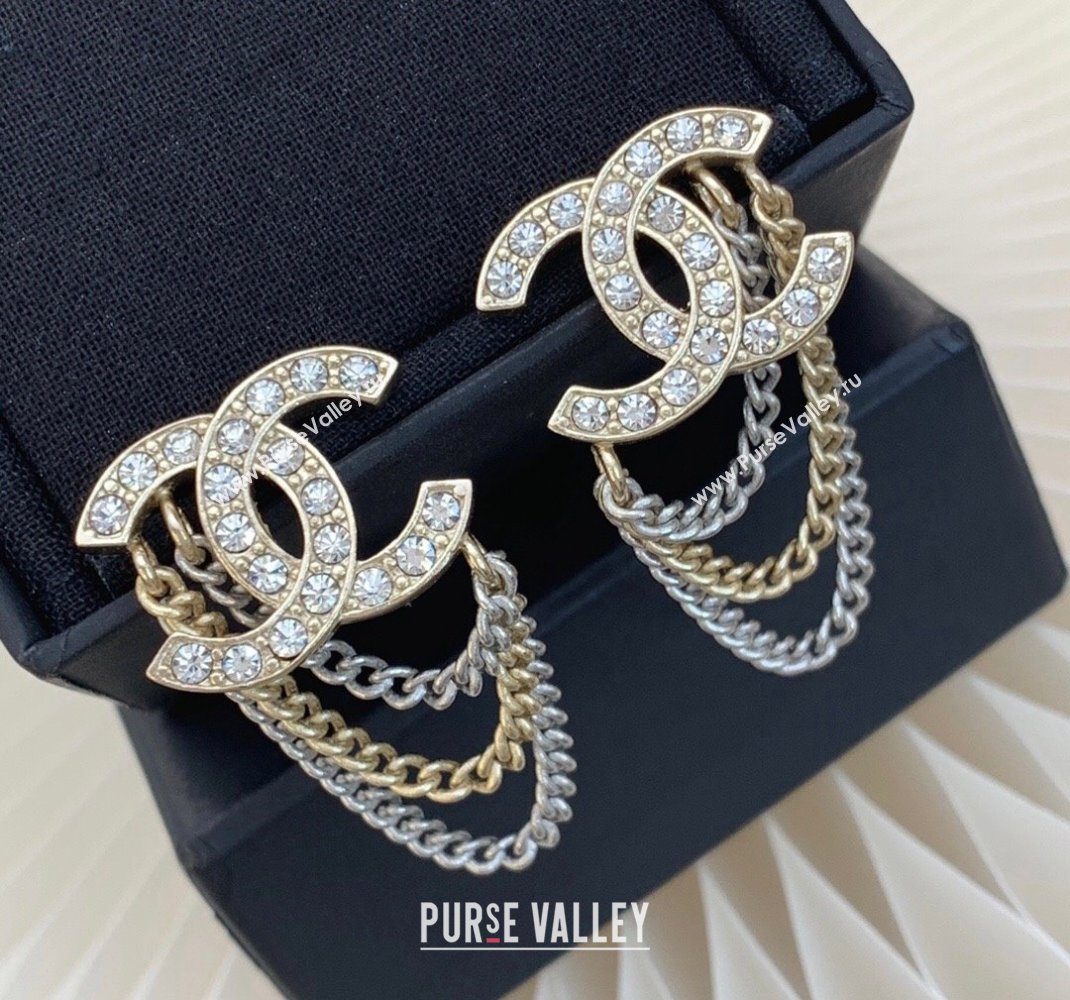 Chanel CC Tassel Earrings AB7062 Silver/Gold 2021 100858 (YF-21100898)