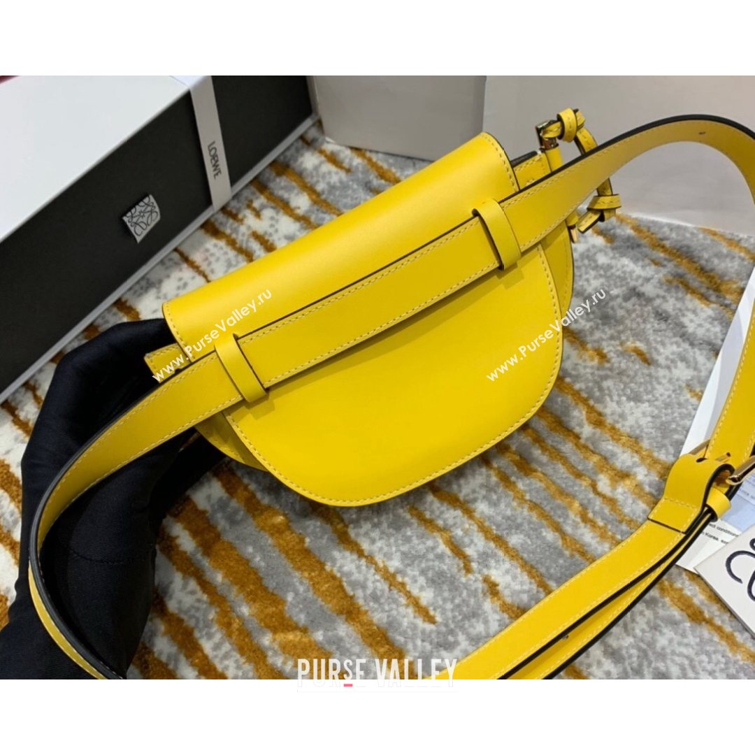 Loewe Mini Gate Belt Bag in Natural Calfskin Yellow 2021 Top (ZD-210802063)