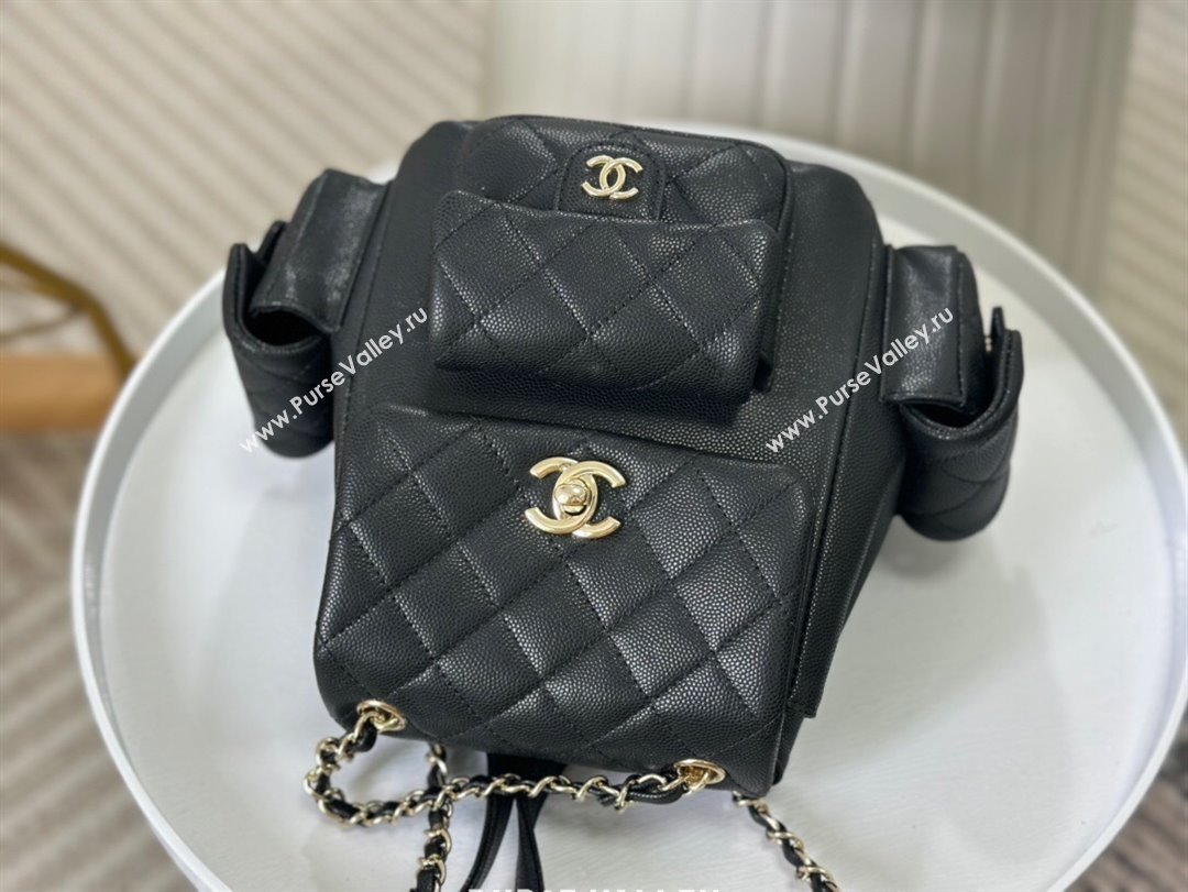 Chanel Grained Shiny Calfskin Small Backpack Bag AS4399 Black 2023 Top (SM-23112816)