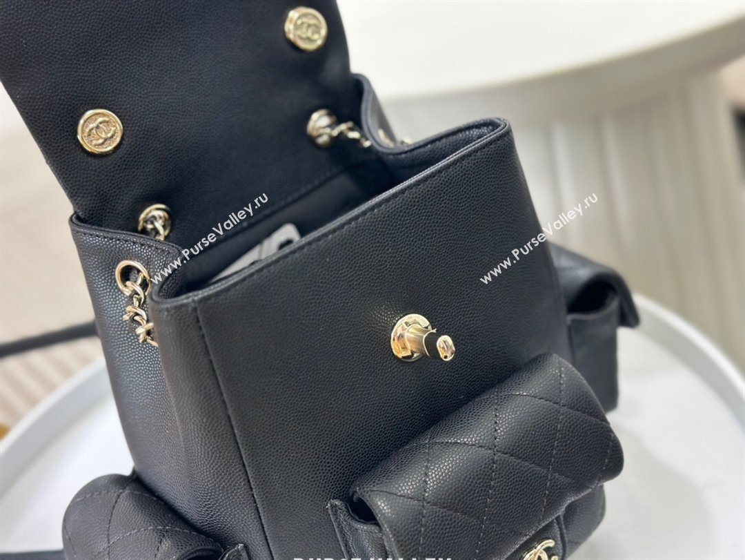 Chanel Grained Shiny Calfskin Small Backpack Bag AS4399 Black 2023 Top (SM-23112816)