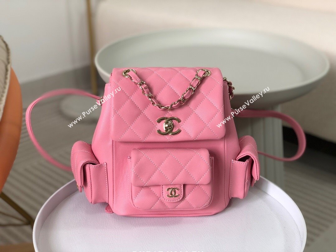 Chanel Grained Shiny Calfskin Backpack Bag AS4398 Pink 2023 Top (SM-23112817)