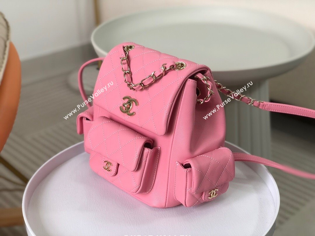 Chanel Grained Shiny Calfskin Backpack Bag AS4398 Pink 2023 Top (SM-23112817)