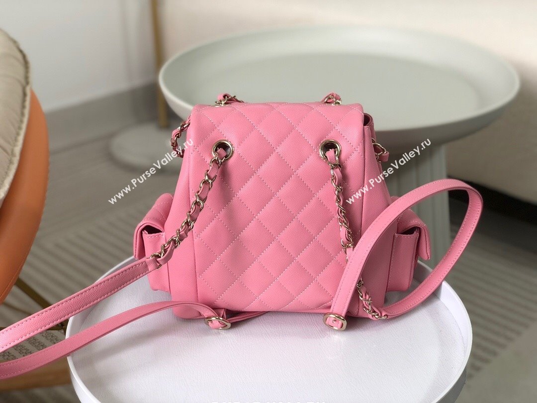 Chanel Grained Shiny Calfskin Backpack Bag AS4398 Pink 2023 Top (SM-23112817)