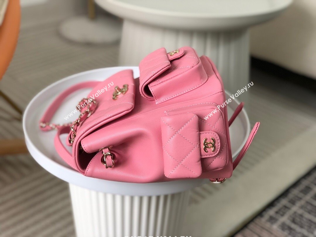 Chanel Grained Shiny Calfskin Backpack Bag AS4398 Pink 2023 Top (SM-23112817)