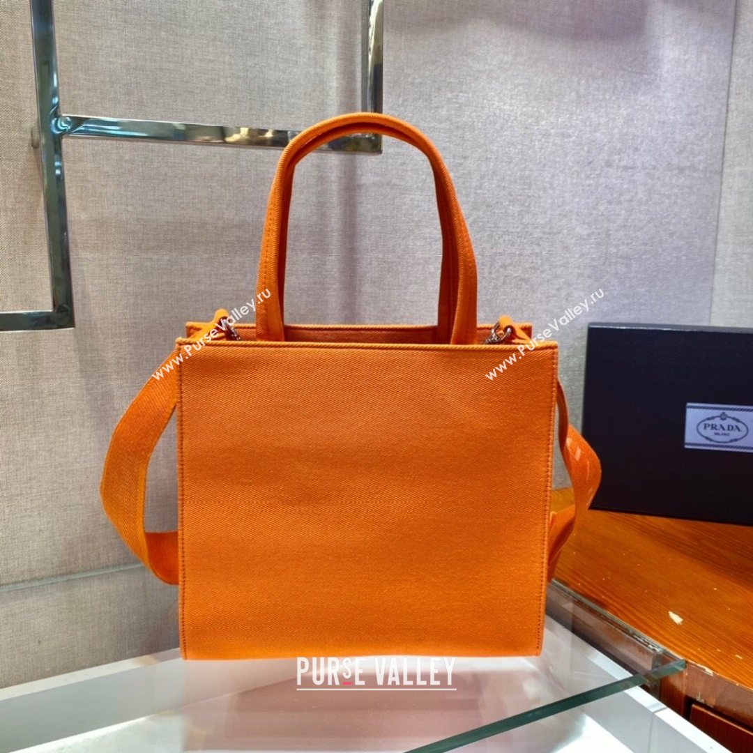 Prada Drill Fabric Tote Bag 1BG382 Orange 2021 (YZ-21080405)