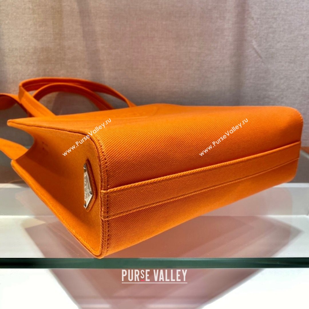 Prada Drill Fabric Tote Bag 1BG382 Orange 2021 (YZ-21080405)