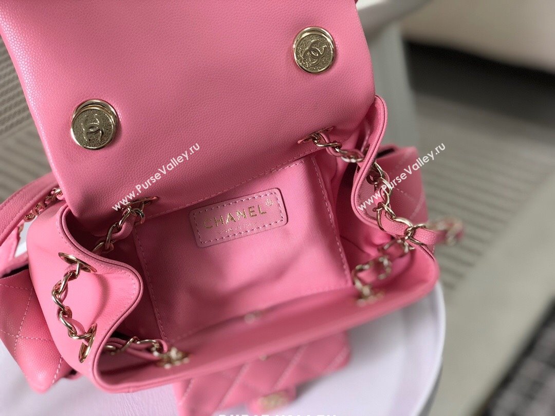 Chanel Grained Shiny Calfskin Backpack Bag AS4398 Pink 2023 Top (SM-23112817)