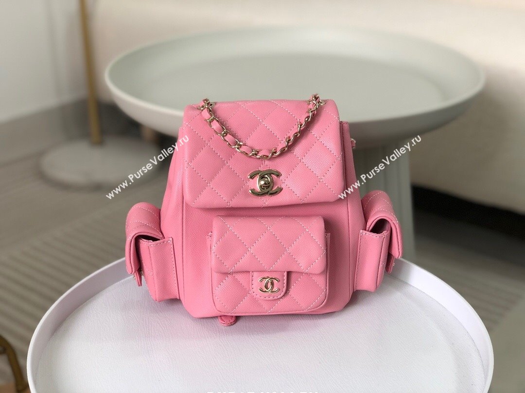 Chanel Grained Shiny Calfskin Small Backpack Bag AS4399 Pink 2023 Top (SM-23112818)