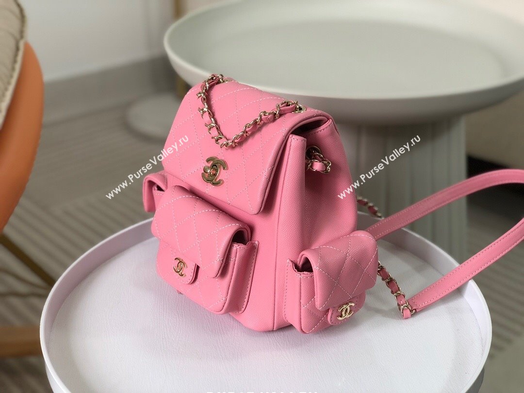 Chanel Grained Shiny Calfskin Small Backpack Bag AS4399 Pink 2023 Top (SM-23112818)