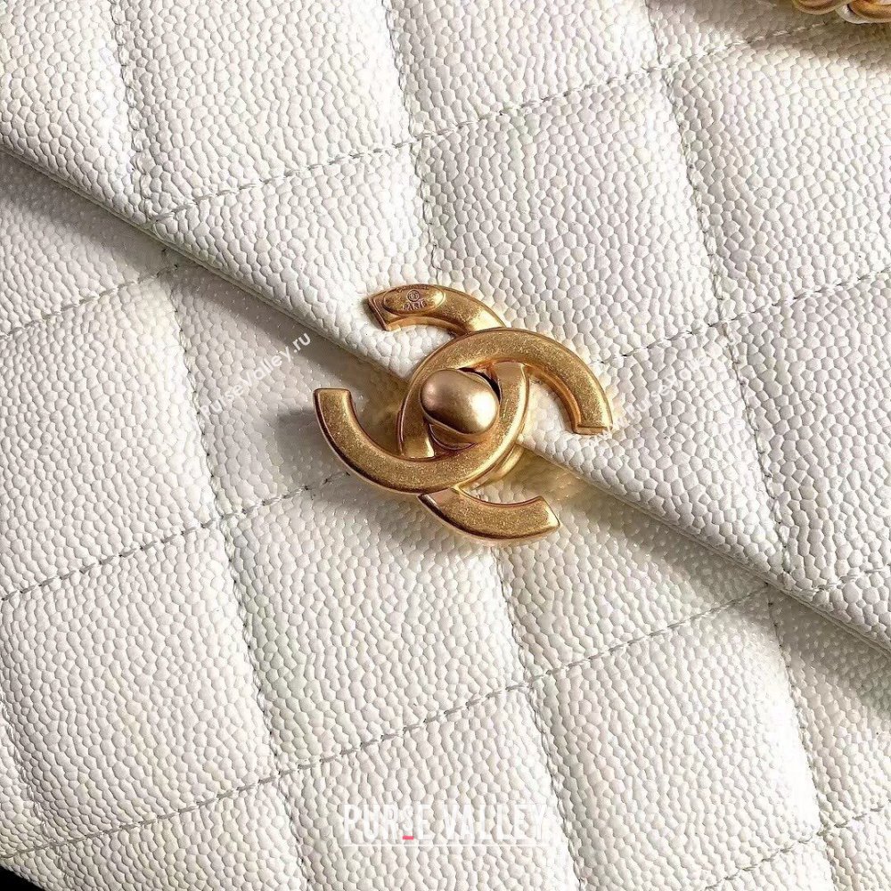 Chanel Grained Calfskin Backpack AS3108 White 2022 (YD-22031451)