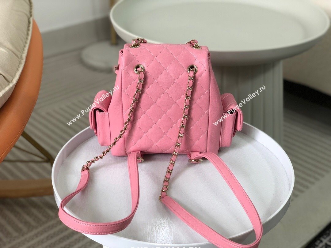 Chanel Grained Shiny Calfskin Small Backpack Bag AS4399 Pink 2023 Top (SM-23112818)