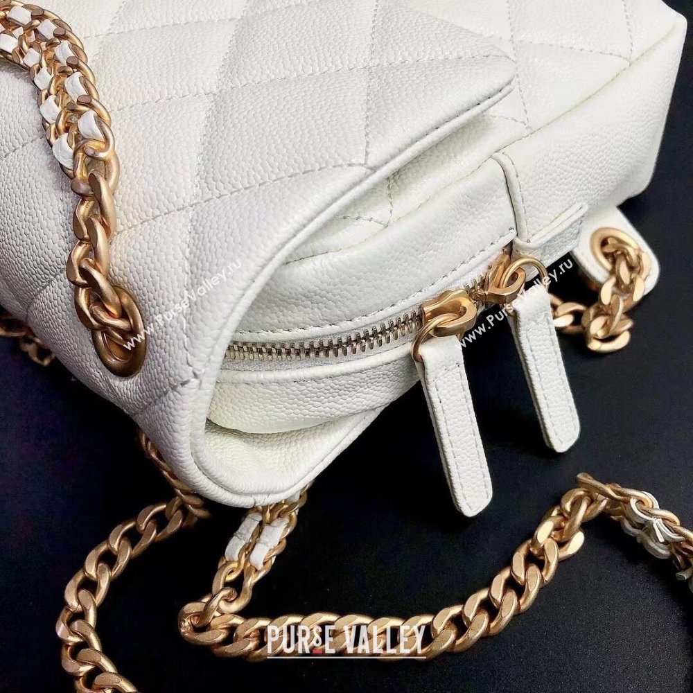 Chanel Grained Calfskin Backpack AS3108 White 2022 (YD-22031451)