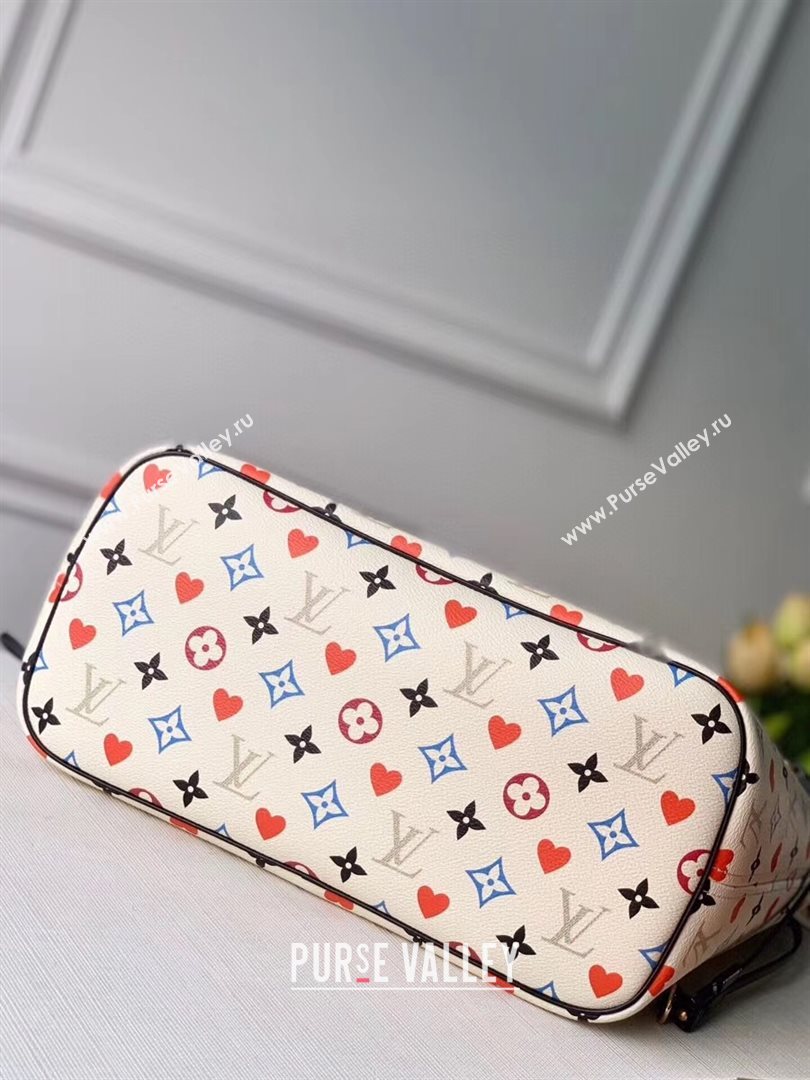 Louis Vuitton Game On Neverfull MM Tote Bag in White Monogram Canvas M57462 2020 (KI-20112344)