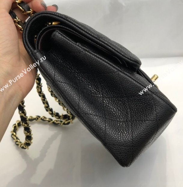 Chanel Quilted Big Grained Calfskin Medium Classic Flap Bag A01112 Black/Gold 024 2021  (SM-210930068)