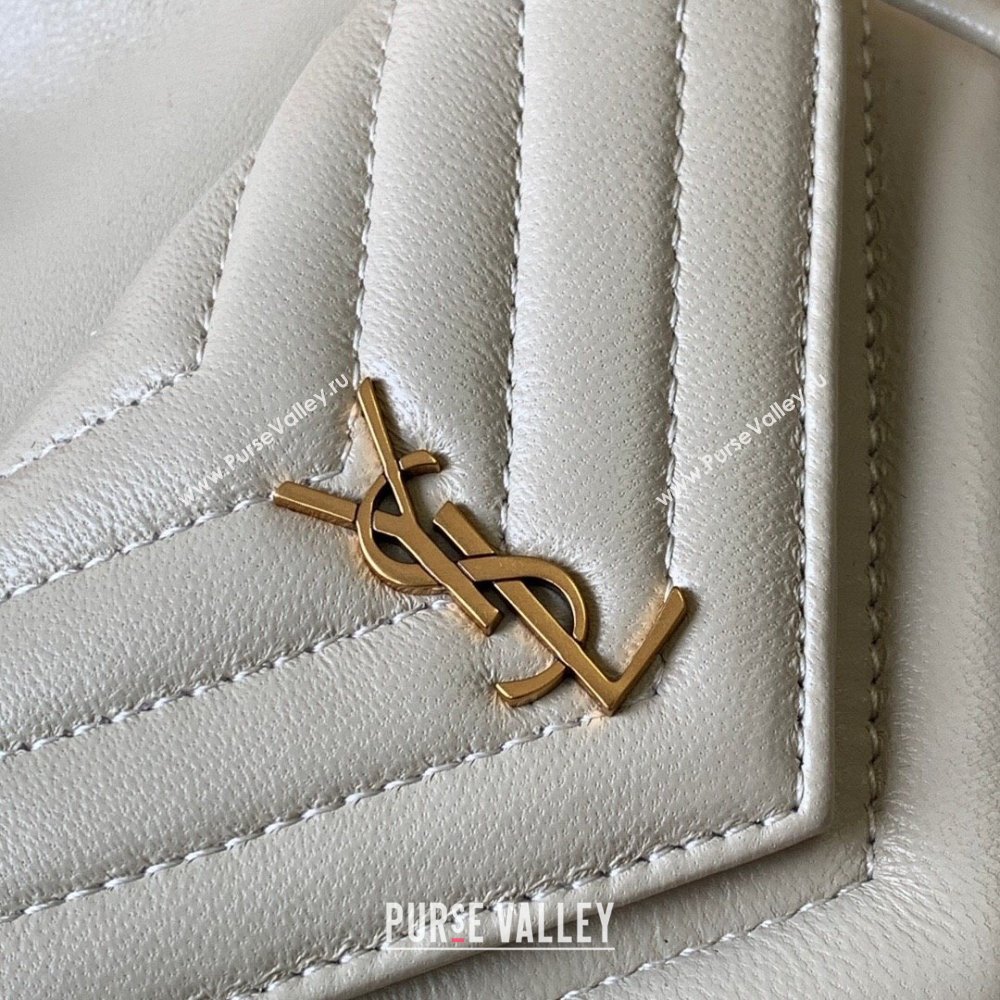 Saint Laurent Joe Mini Bucket Bag in Lambskin 701631 White 2024 Top (BL-24101066)