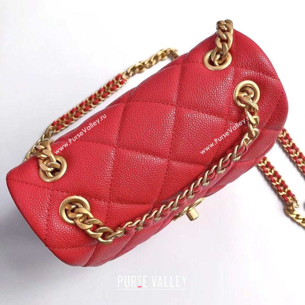 Chanel Grained Calfskin Backpack AS3108 Red 2022 (YD-22031454)