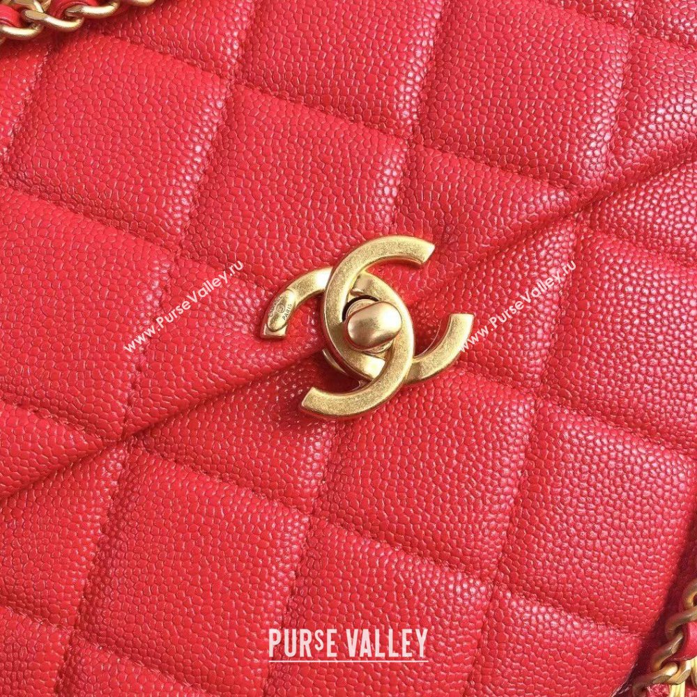 Chanel Grained Calfskin Backpack AS3108 Red 2022 (YD-22031454)