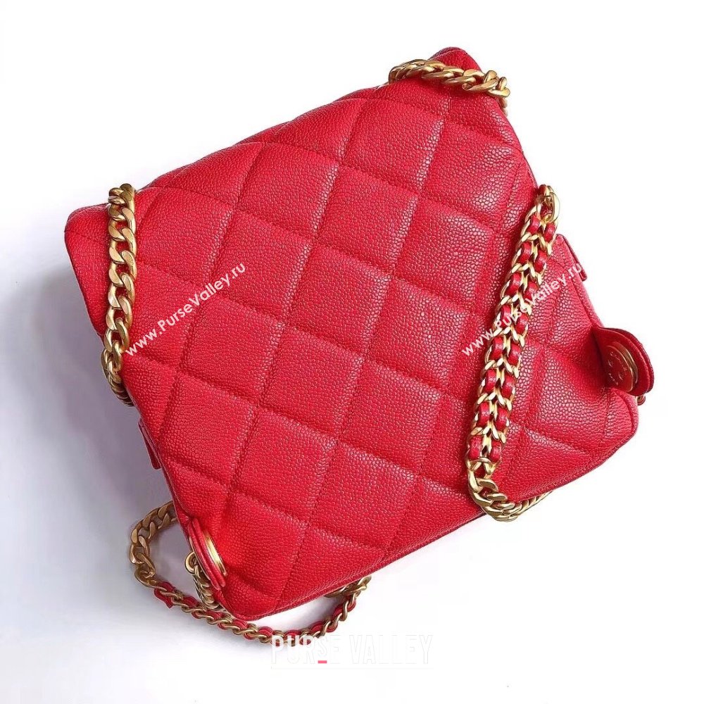 Chanel Grained Calfskin Backpack AS3108 Red 2022 (YD-22031454)