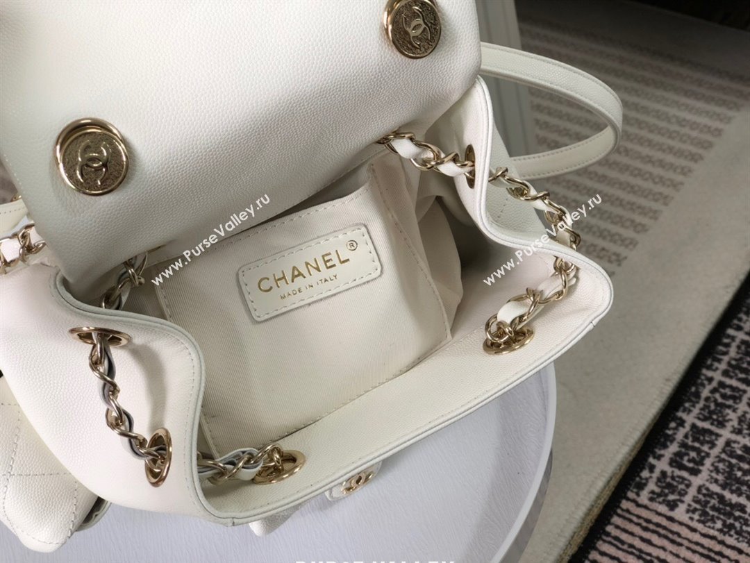 Chanel Grained Shiny Calfskin Backpack Bag AS4398 White 2023 Top (SM-23112821)