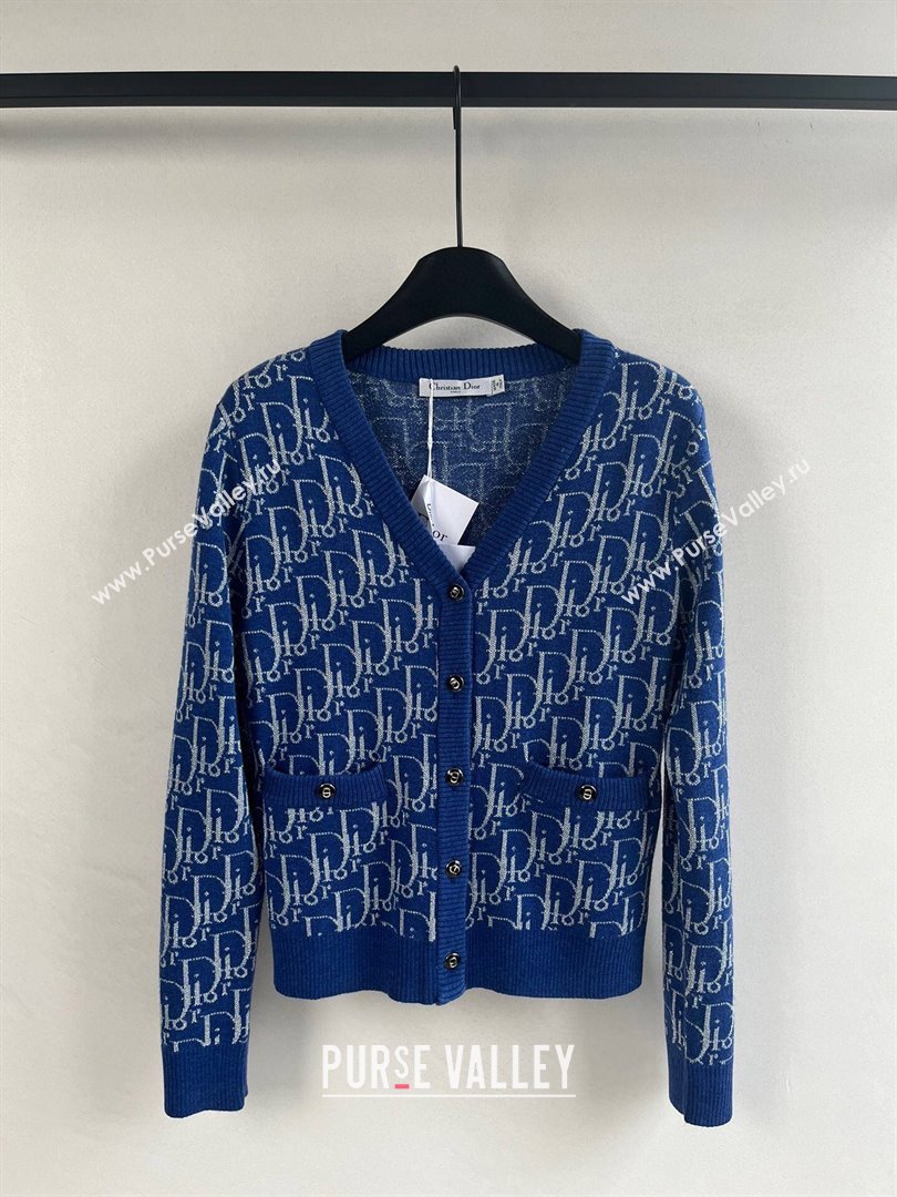 Dior Cashmere Cardigan D82401 Blue 2024 (Q-24082401)