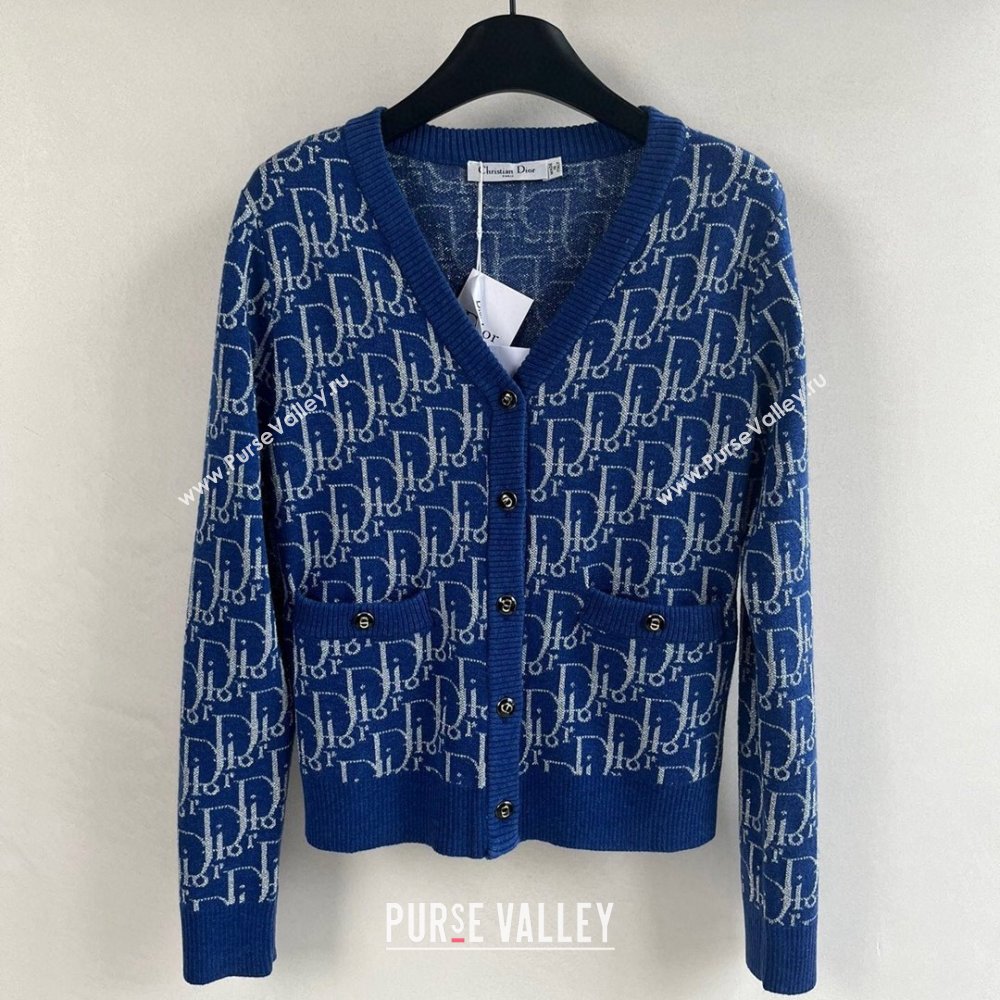 Dior Cashmere Cardigan D82401 Blue 2024 (Q-24082401)