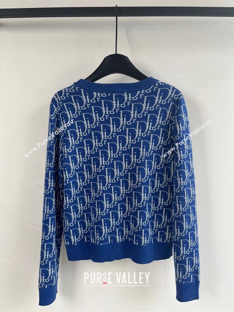 Dior Cashmere Cardigan D82401 Blue 2024 (Q-24082401)