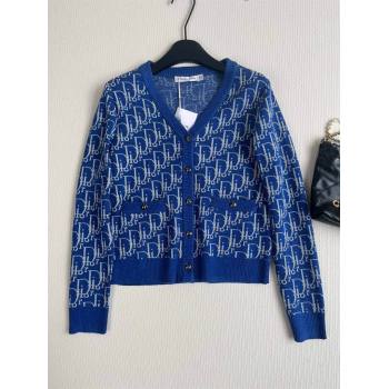 Dior Cashmere Cardigan D82401 Blue 2024 (Q-24082401)