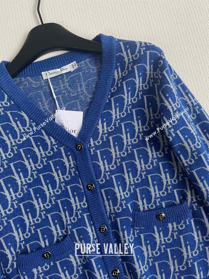 Dior Cashmere Cardigan D82401 Blue 2024 (Q-24082401)