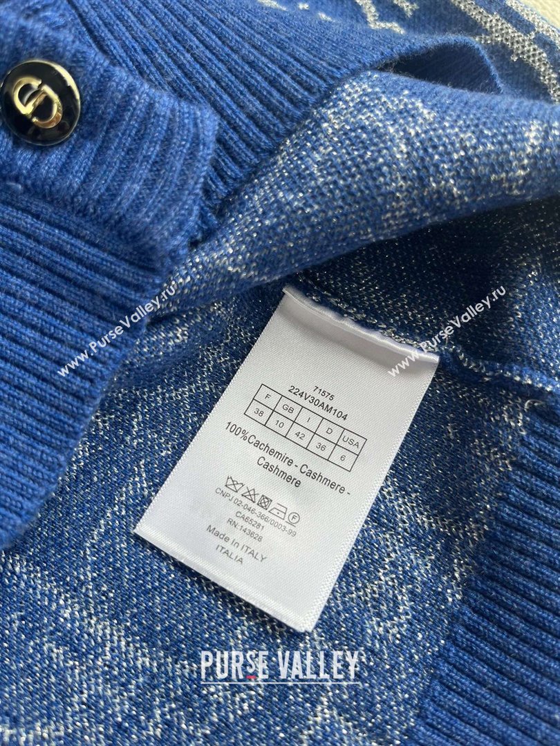 Dior Cashmere Cardigan D82401 Blue 2024 (Q-24082401)