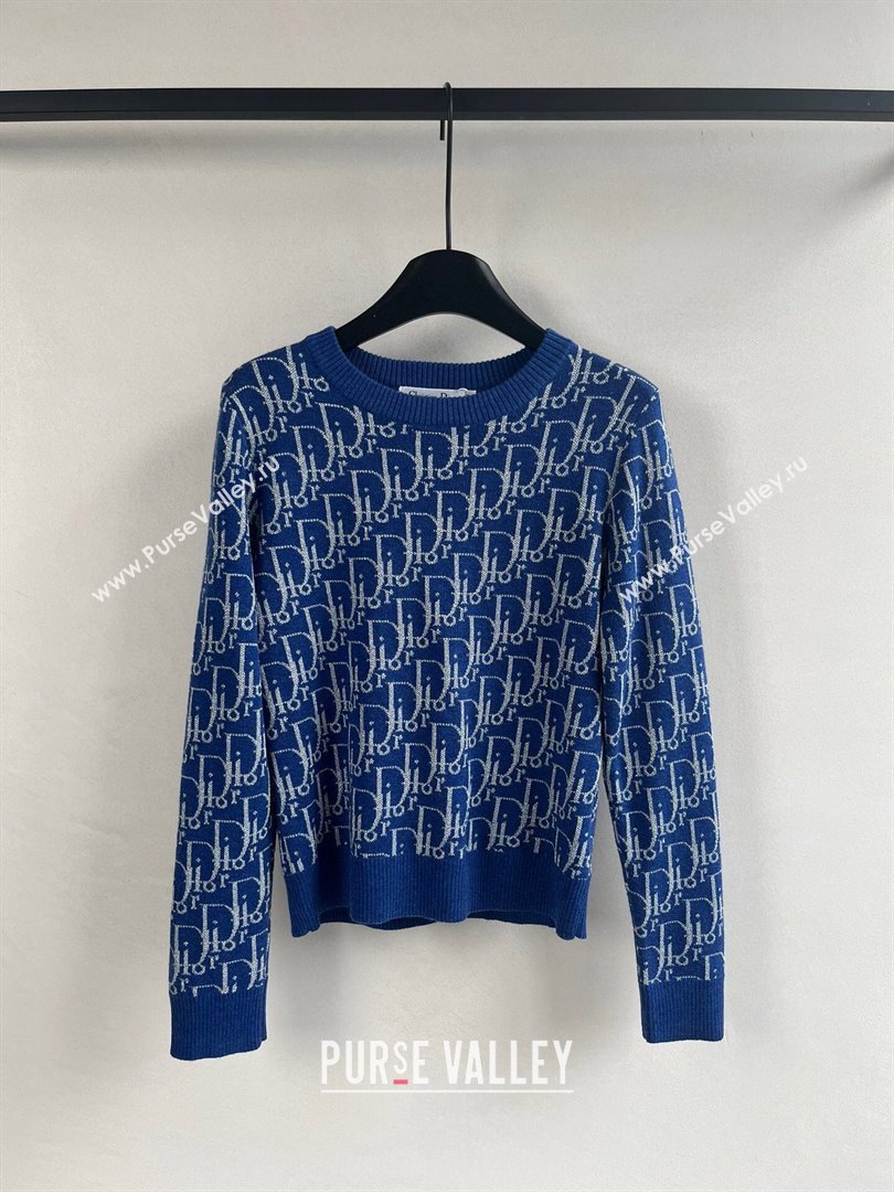 Dior Cashmere Sweater D82402 Blue 2024 (Q-24082402)