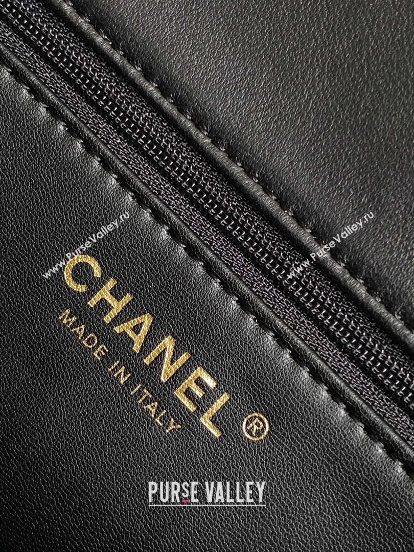 Chanel Shearling Lambskin Flap Bag AS5149 Black 2024 (YZ-24101068)