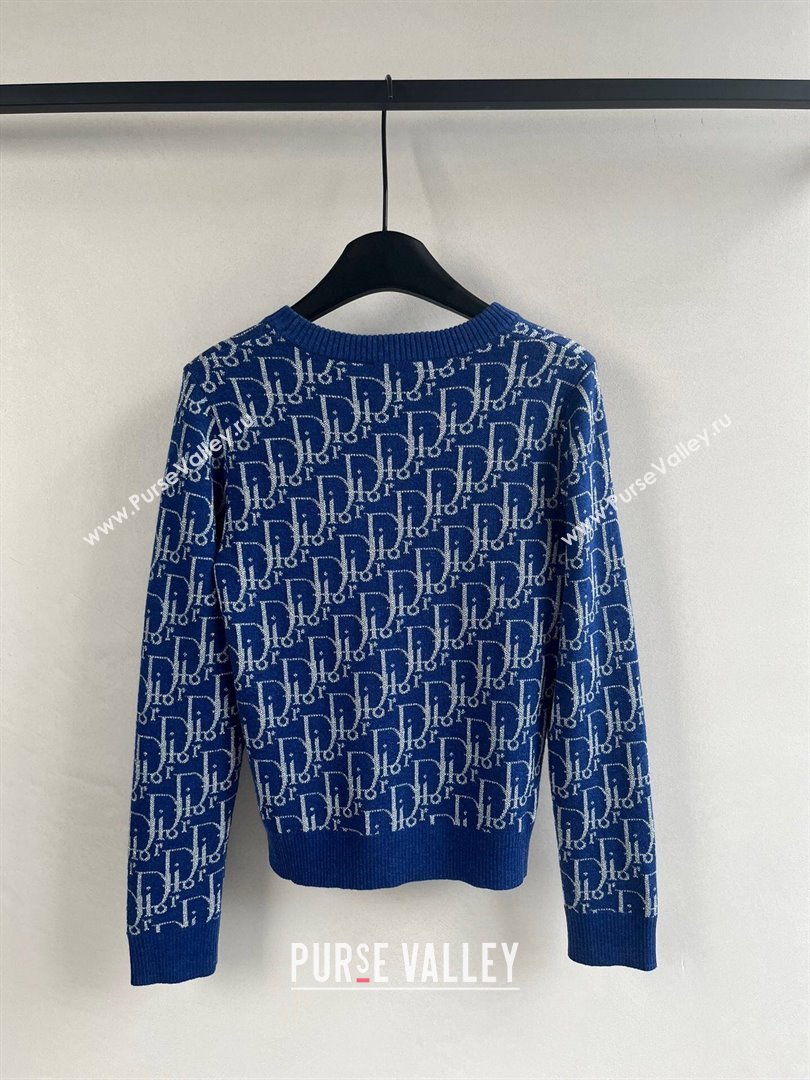 Dior Cashmere Sweater D82402 Blue 2024 (Q-24082402)