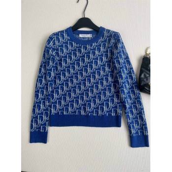 Dior Cashmere Sweater D82402 Blue 2024 (Q-24082402)