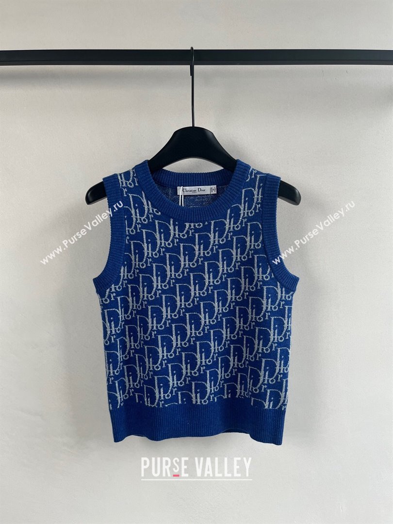 Dior Cashmere Vest D82404 Blue 2024 (Q-24082404)