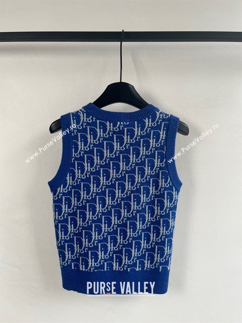 Dior Cashmere Vest D82404 Blue 2024 (Q-24082404)