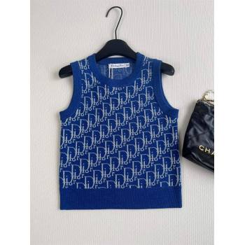 Dior Cashmere Vest D82404 Blue 2024 (Q-24082404)