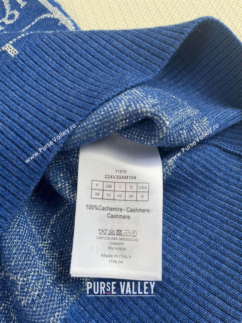 Dior Cashmere Vest D82404 Blue 2024 (Q-24082404)