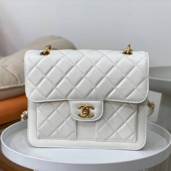 Chanel Calfskin Message Backpack AS3931 White 2023 Top (SM-23112825)