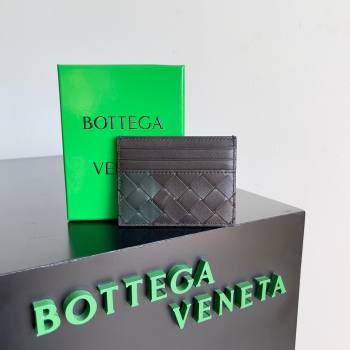 Bottega Veneta Intrecciato Credit Card Case 749449 Greem/Chocolate 2024 (MS-24012303)