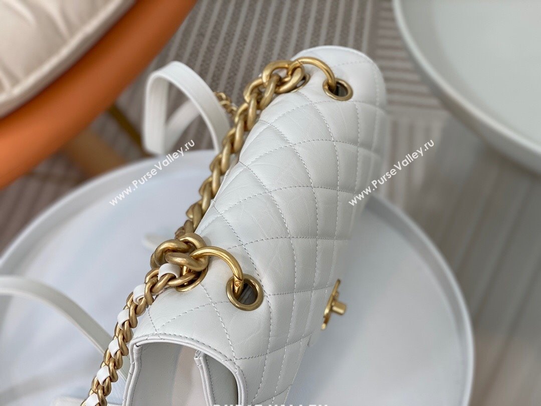 Chanel Calfskin Message Backpack AS3931 White 2023 Top (SM-23112825)