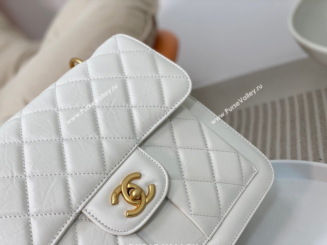 Chanel Calfskin Message Backpack AS3931 White 2023 Top (SM-23112825)