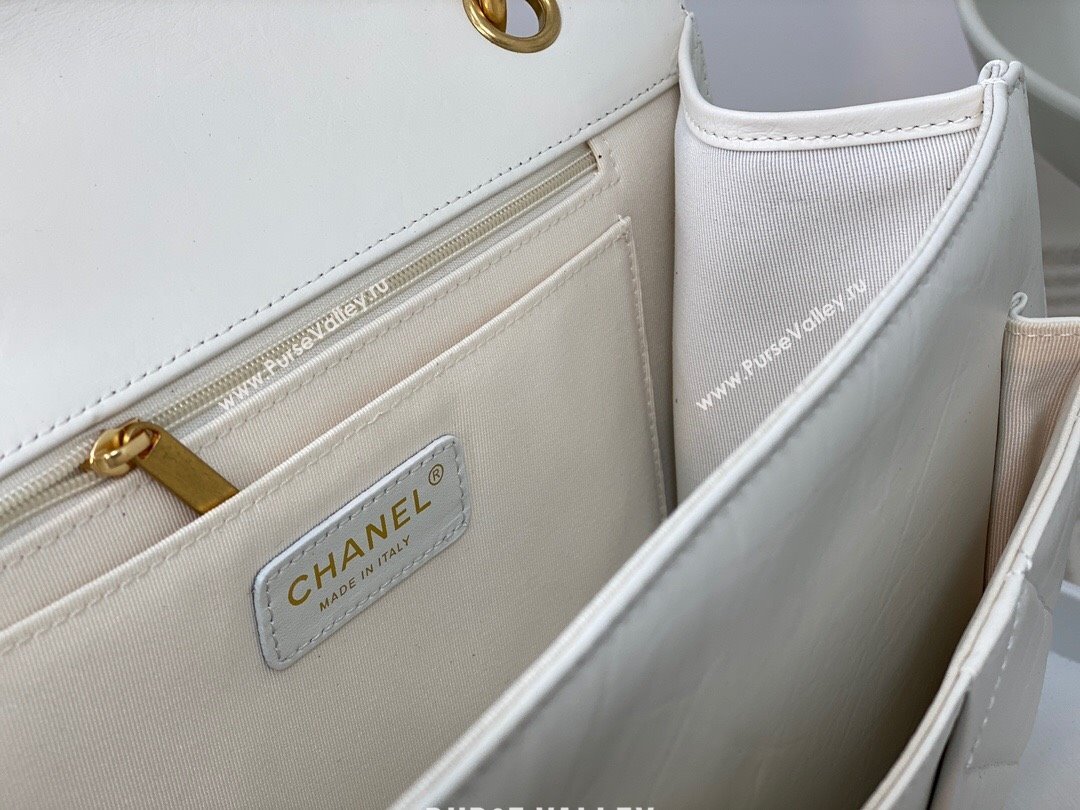 Chanel Calfskin Message Backpack AS3931 White 2023 Top (SM-23112825)